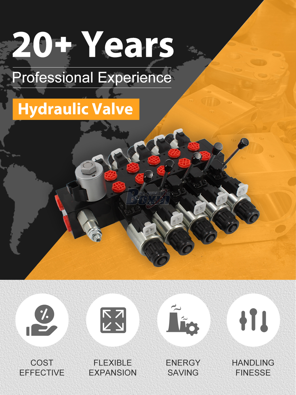 DCV56 Series 5 Spool Solenoid Controlled Sectional Valve detailed image
